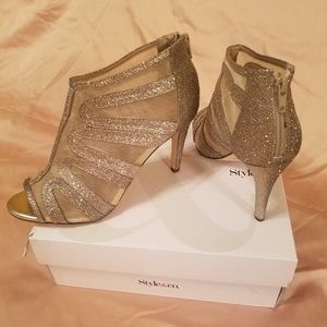 Style & Co. Sheer Peep Toe Bootie